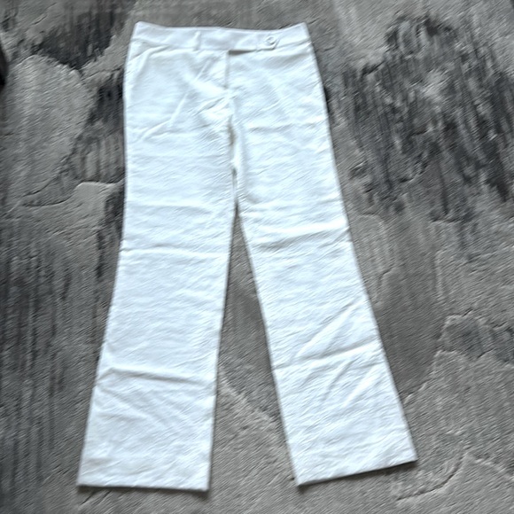 Simon Chang white straight leg pants, size 6. - Picture 1 of 4
